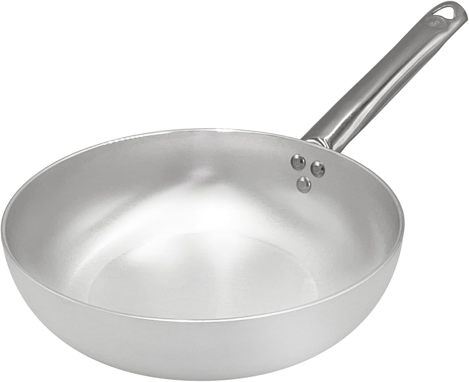 Padella Alta Alluminio 3mm Professionale Antiaderente Manico Inox