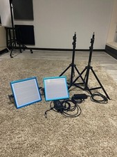 Pair of Dracast LED1000 Pro Series Bi-Color LED Panel Light with Stands and Bags