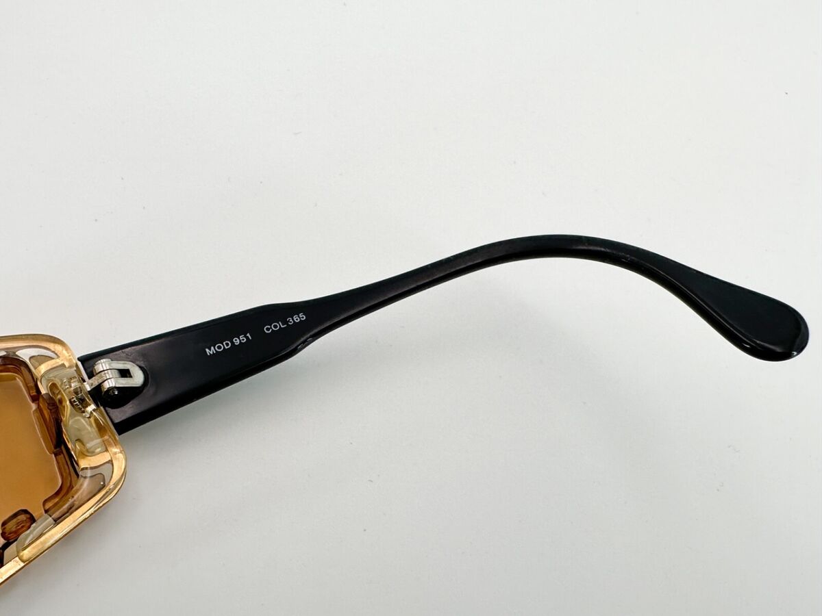 Vintage Cazal 951 Sunglasses FRAMES 365 Gold Black Complete Vintage Cazal 951 Sunglasses FRAMES 365 Gold Black Complete