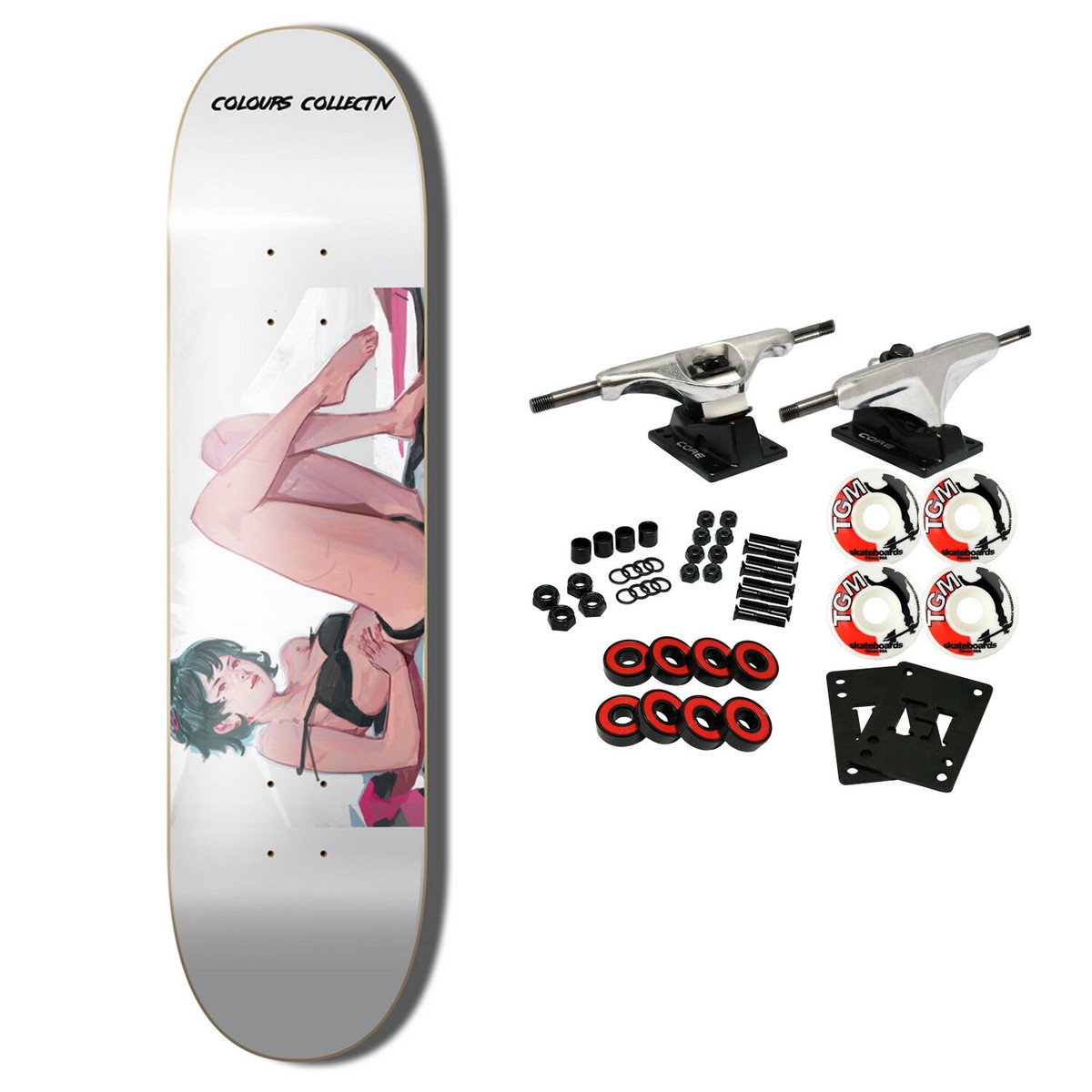 Colours Collective スケートボード Colours Collectiv Skateboard Complete 2D Panda Marlene 8.2