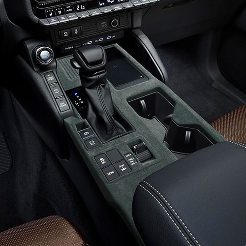 Suede Gear Shift Panel Frame Cover Trim For Toyota Land Cruiser Prado 2024 2025 - Picture 5 of 32