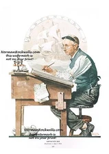 Norman Rockwell print "DREAMS OF ADVENTURE" Accounting CFP CFA CPA daydreaming