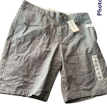 NWT Old Navy Mens Chino Shorts 36 gray ultimate slim built in flex 10 Inseam
