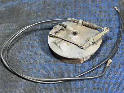 1981 1982 Yamaha XS400 front brake plate hub drum shoes complete cable