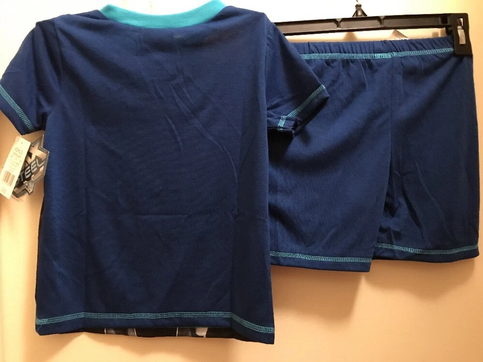 MAX STEEL Conjunto de Pijama para Niños 2 Piezas Camisa/Pantalones Cortos AZUL MULTI Talla XS (4/5) NUEVO CON ETIQUETAS Foto 2 de 4