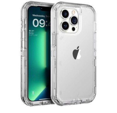 ORIbox for iPhone 13 Pro Max and 12 Pro Max Case Heavy Duty Shockproof (CLEAR)