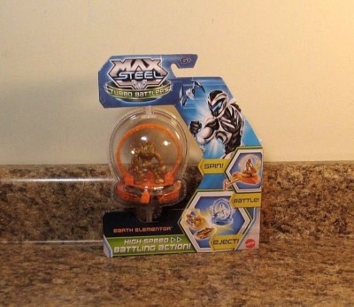 Max Steel Turbo Battlers Earth Elementor Spin Battle Eject NEW