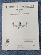 Trois Ecossaises Op 72 No 3 by Frederic Chopin  Art Publication Society 1951 
