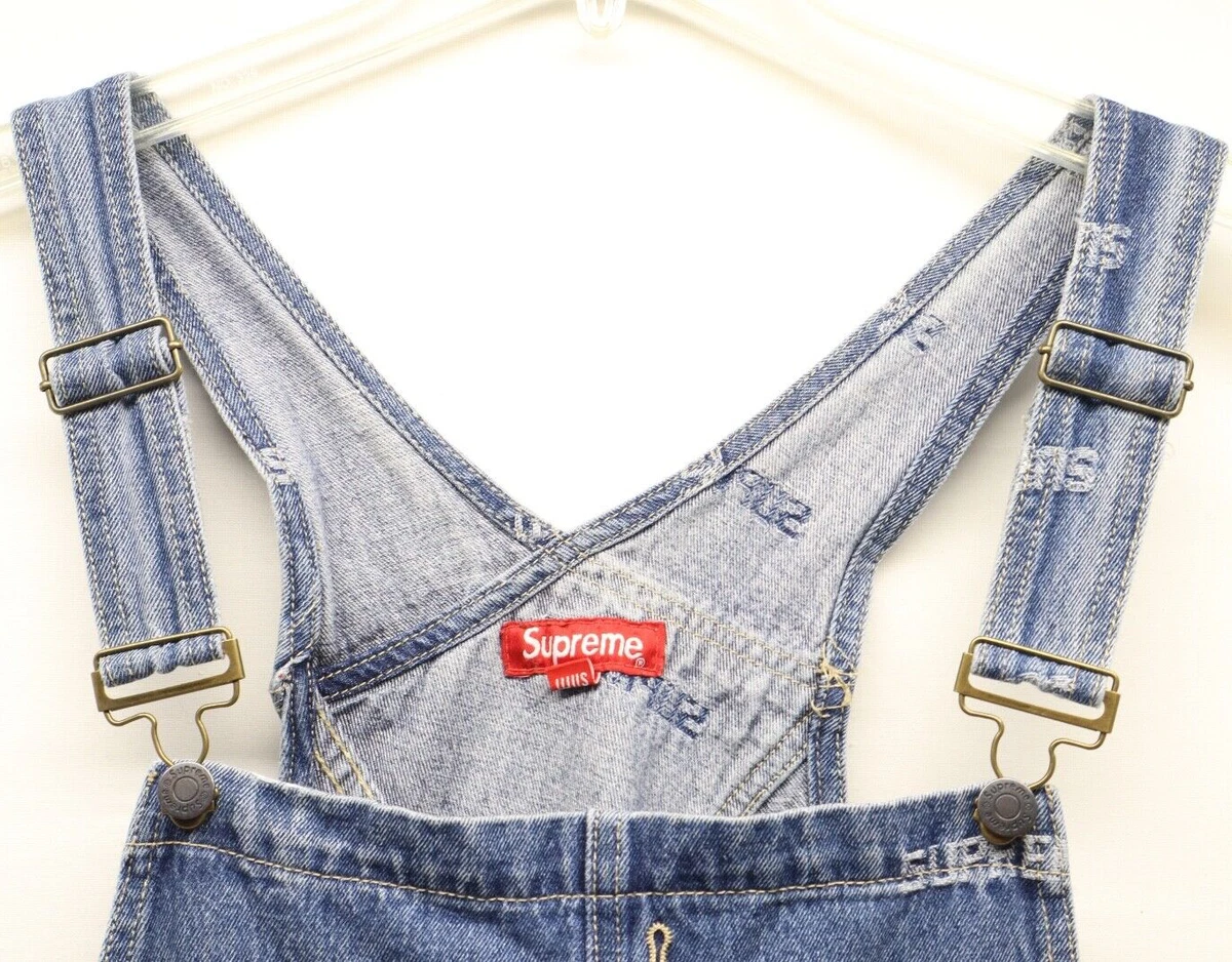 Supreme Logo Denim Overalls BLUE SS19 - Size XL (Slim) | eBay