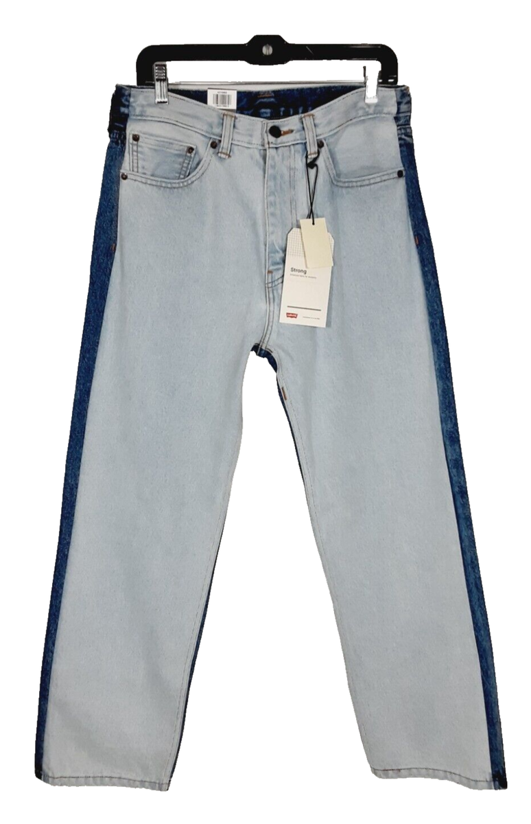 LEVI'S MEN'S BAGGY STRONG JEANS TWO TONE SIZE 31X32 (Measures