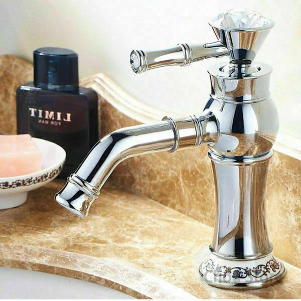 Chrome Free Swivel Spout Porcelain Base One Hole Sink Faucet Lavatory Mixer Tap
Opens in a new windo