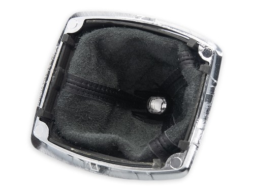 SCHALTMANSCHETTE FUR FORD C-MAX 2007-2010 SCHALTSACK STICKEREI BLAU CHROMRAHMEN - Picture 3 of 4