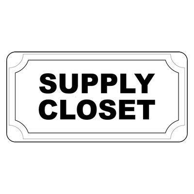 Supply Closet Black Retro Vintage Style Metal Sign - 8 In X 12 In With ...