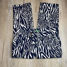 Lilly Pulitzer Women s Size 2 Palm Beach Fit Navy Blue Tropical Cropped Pants