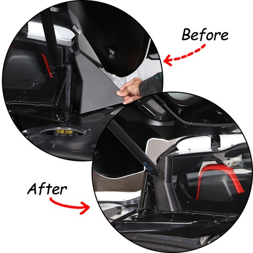 Matte Carbon Fiber Engine Bay Window Glass Side Trim Cover For Corvette ...