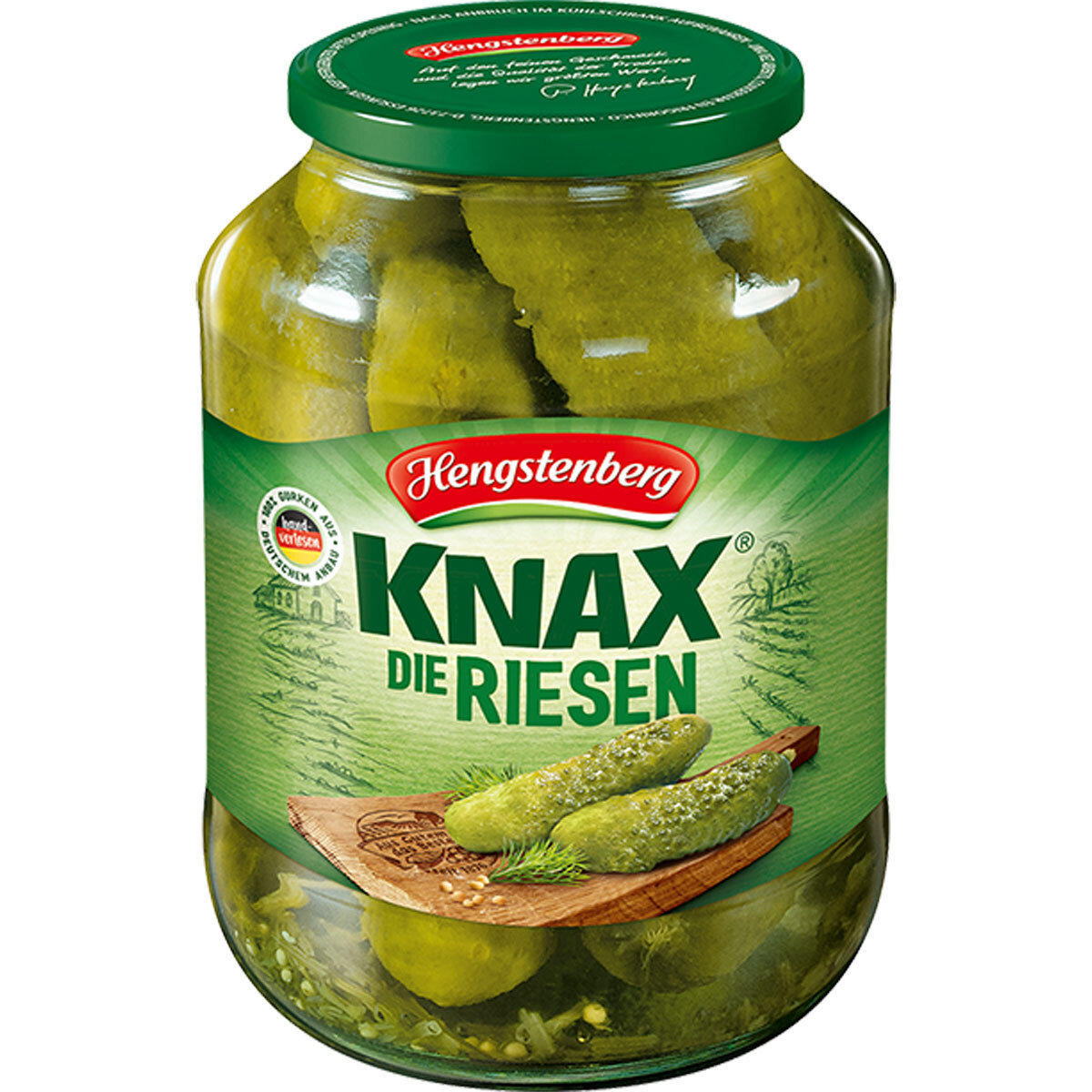 Hengstenberg Knax Los Gigantes Gigante Crujiente Y Picante En Vidrio 1550g