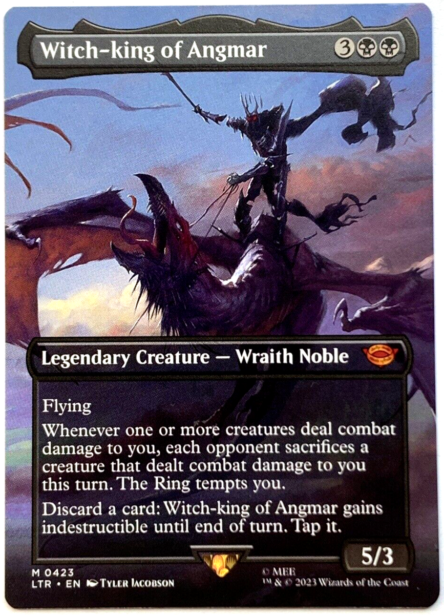 MTG Witch-king of Angmar *BORDERLESS* The Lord of the Rings 0423 NM MTG Witch-king of Angmar *BORDERLESS* The Lord of the Rings 0423 NM