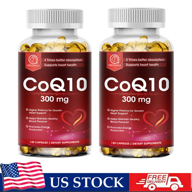 120*2 COQ10 Coenzyme Q-10 300mg Heart Health Support, Increase Energy Stamina