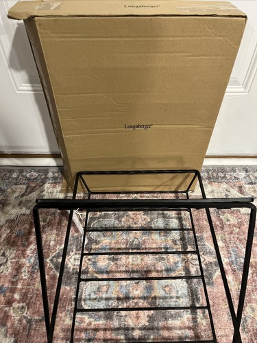 NIB LONGABERGER METALWORKS SERVING TRAY WROUGHT IRON HOLDS 9 X 13 Baking Dish - Picture 5 of 9