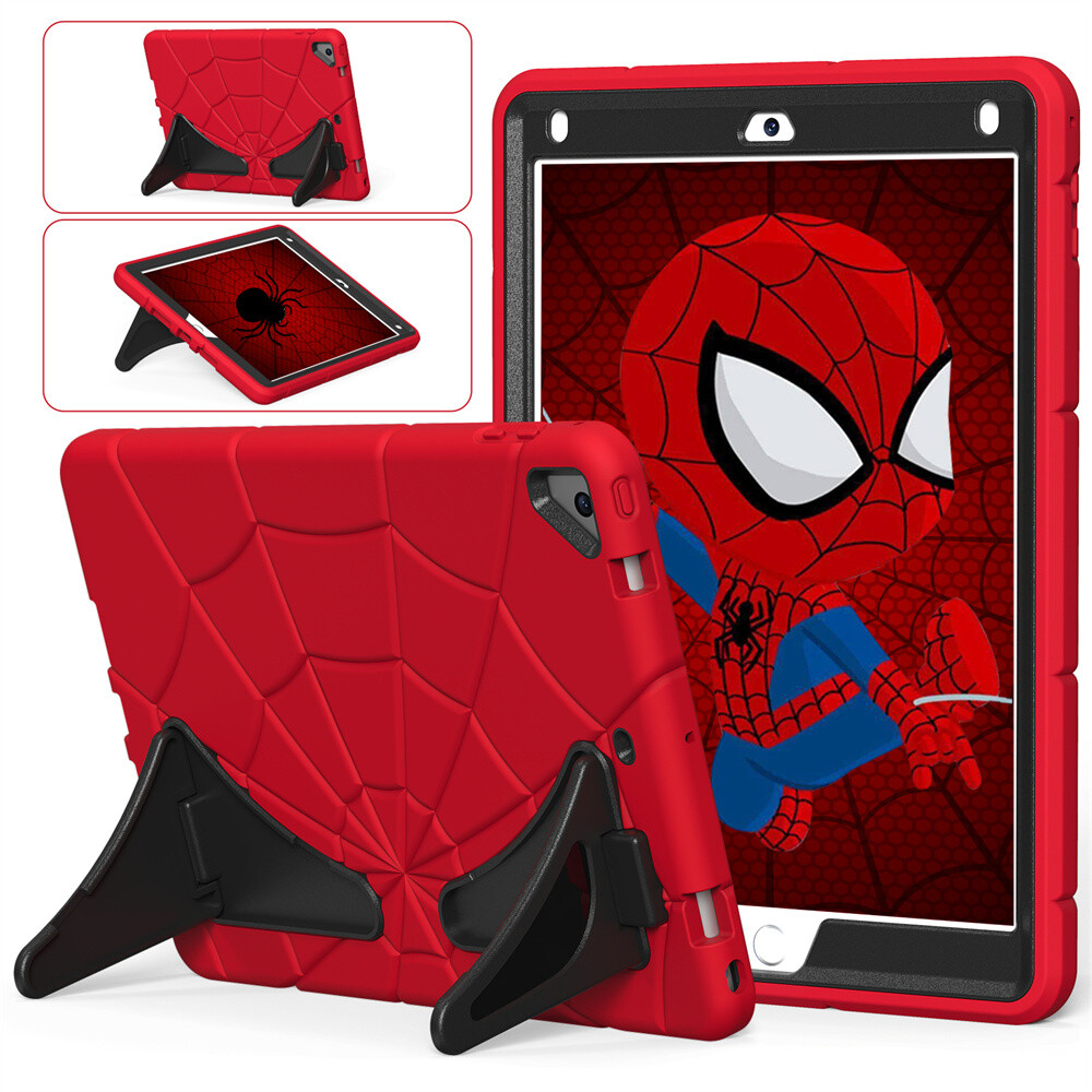 For iPad 5th 6th Gen Air 1 2 Pro 9.7 Spider-Man Shockproof Kids