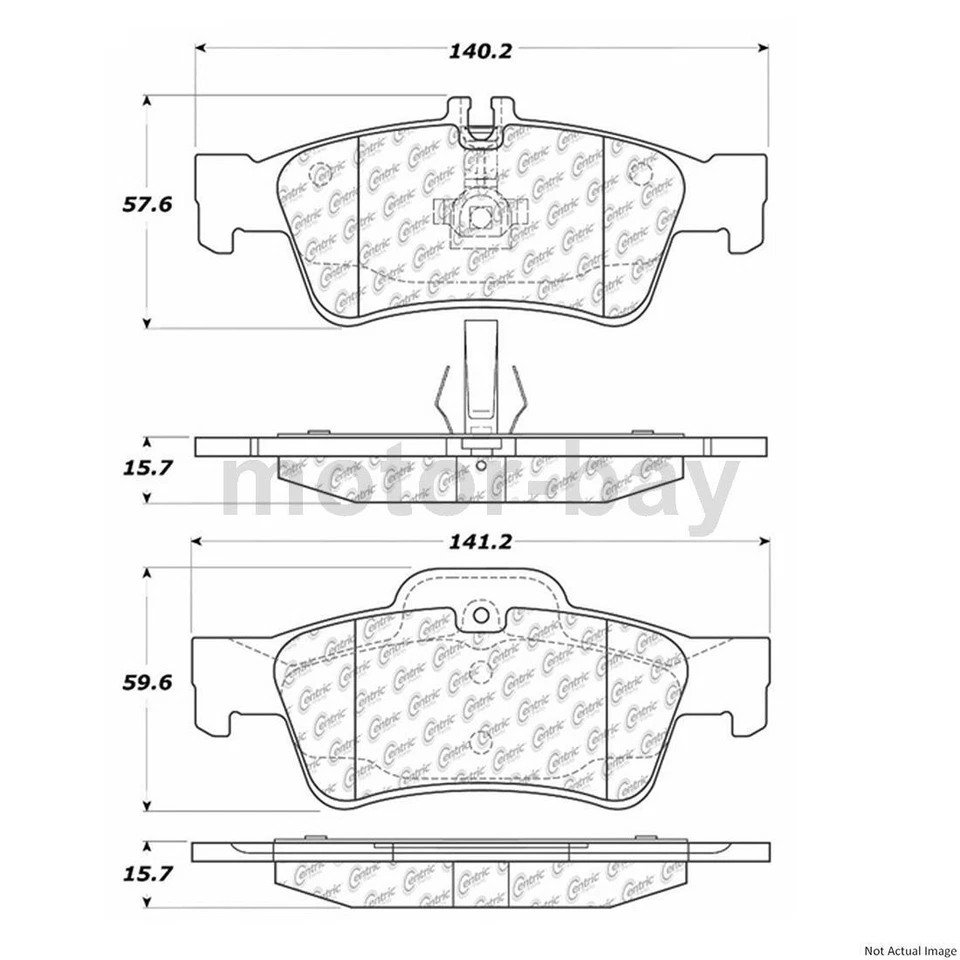 Juego de pastillas de freno delanteras traseras centradas para Mercedes-Benz E250 2014 2015 2016 Foto 4 de 4