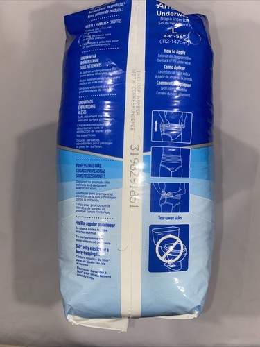 Attends Advanced L Underwear APP0730 Heavy 18 Count 45"-58" 112-147Cm Disposable - Picture 3 of 6