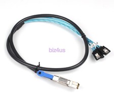 Mini External SAS HD SFF-8644 to 4 X SATA High-Performance Cable 12/gb 1 Meter