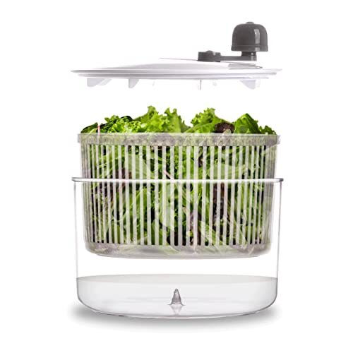 Salad Spinner Lettuce Greens Vegetable Washer Dryer with Veggie Chopper Mixer-image
