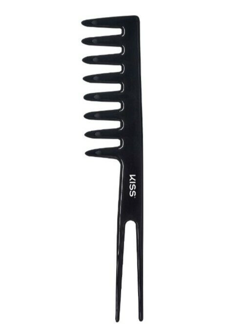 Black Snag-Free Detangler Rake Comb for Coarse Hair – Women Men Kids Styling-image