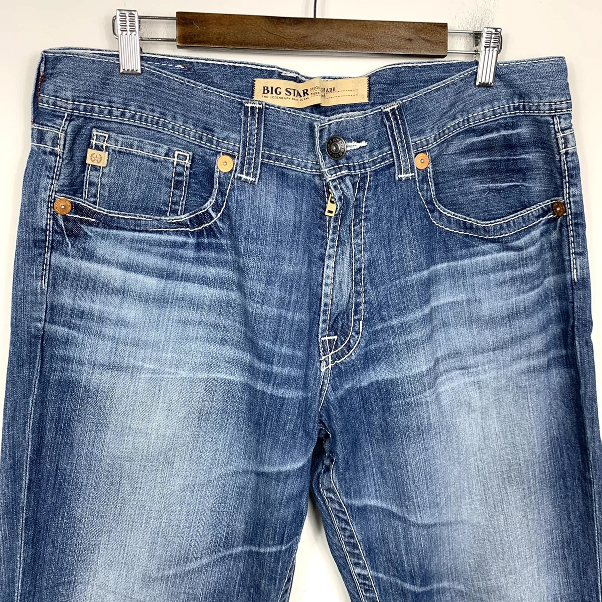 Big Star Men s Jeans Vanguard Relaxed 34 Regular 34x29 Medium Wash