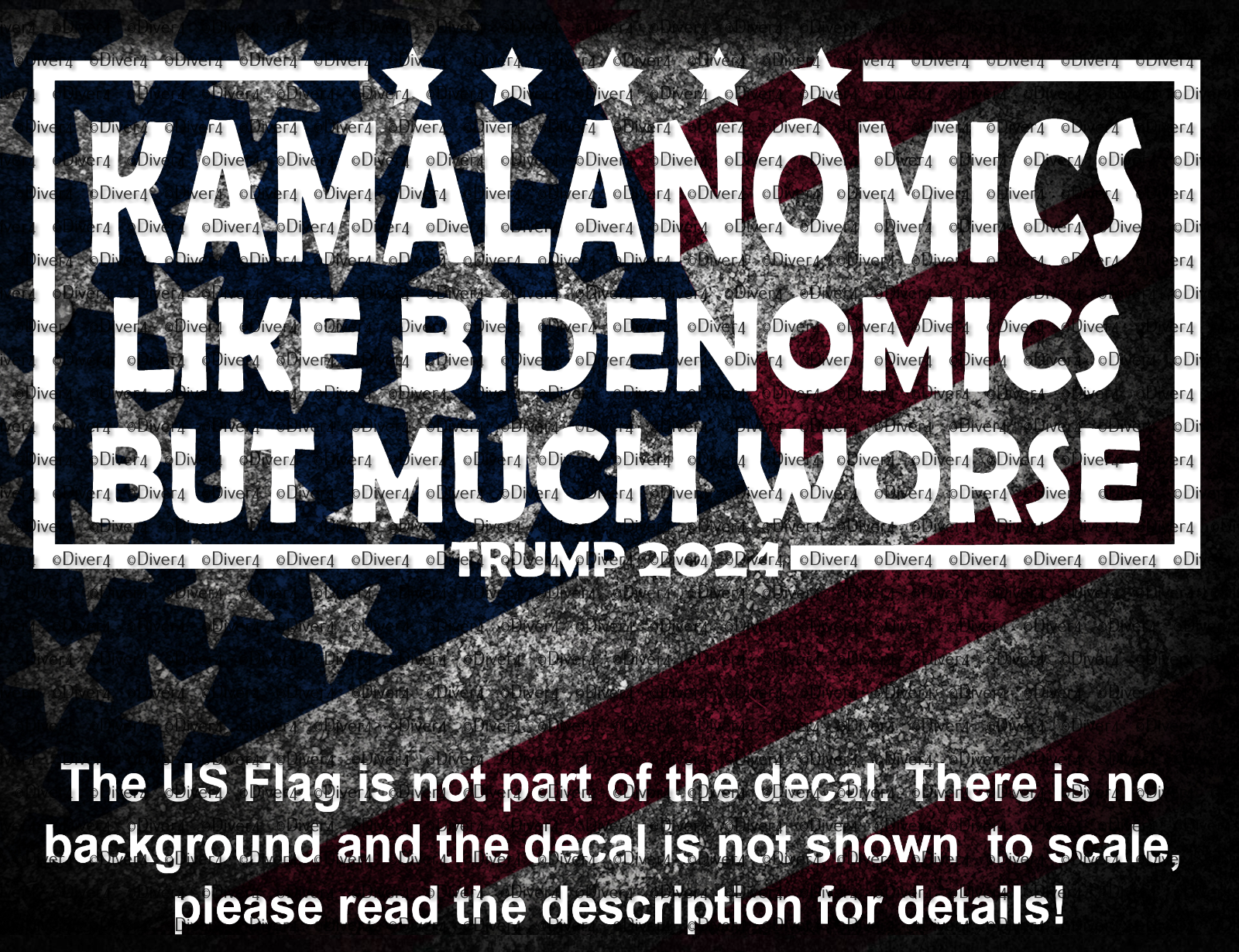 Kamalanomics like Bidenomics But Much Worse Trump 2024 Decal Anti Kamala Walz