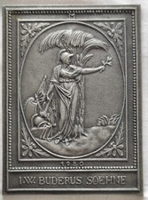 Buderus Odlew sztuczny Płytka pieca Roczna plakietka 1980 Relief