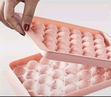 Ice Cube Tray With Lid Makes 33 Ice Balls Pink