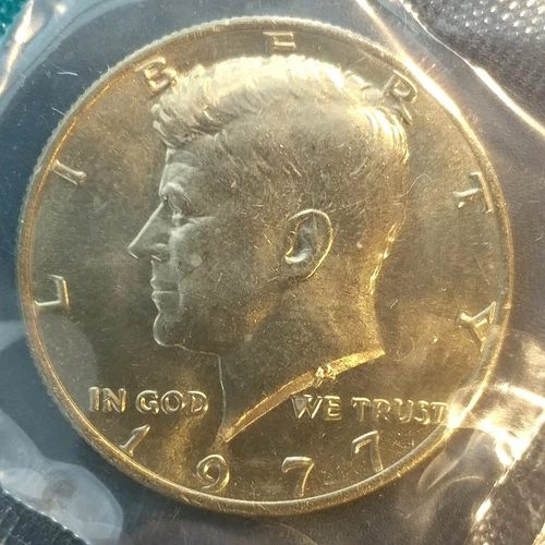 1977 P&D Kennedy Half Dollars in US Mint Cello BU **FREE SHIPPING**