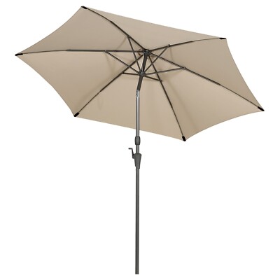 270 cm Sonnenschirm mit Kurbel Gartenschirm Marketschirm   Knickbar im Sitzen