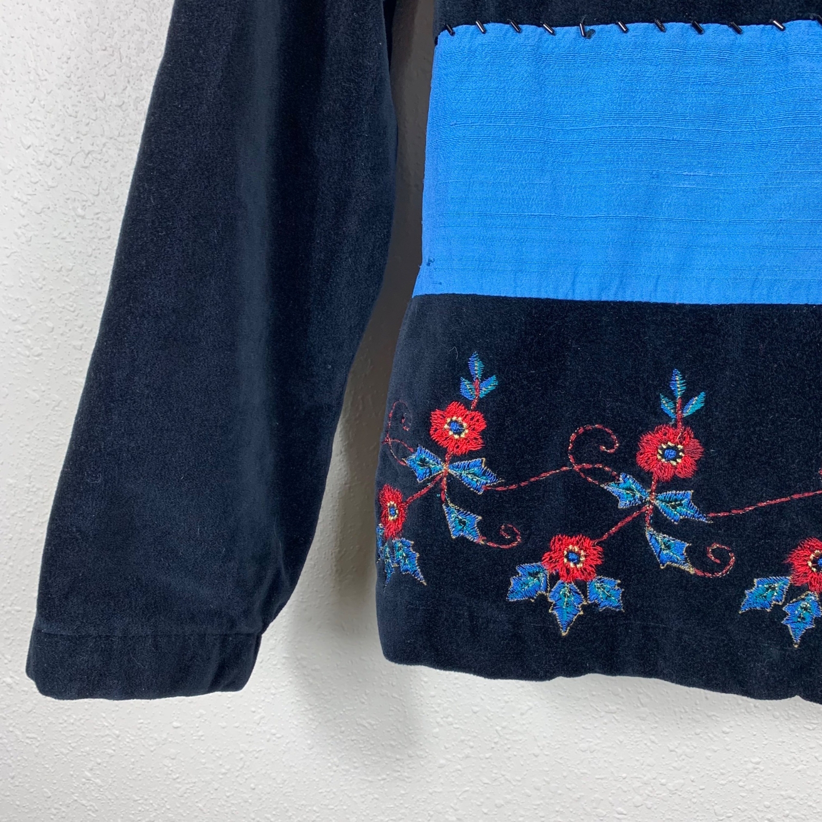 VTGJM Collection Patchwork Floral Embroidered Bea… - image 2