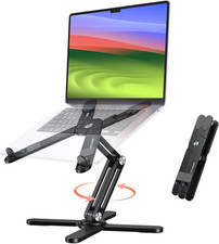 LA10 360 Rotating Laptop Stand Riser Foldable for Desk Aluminium Alloy,Tool-Fre
