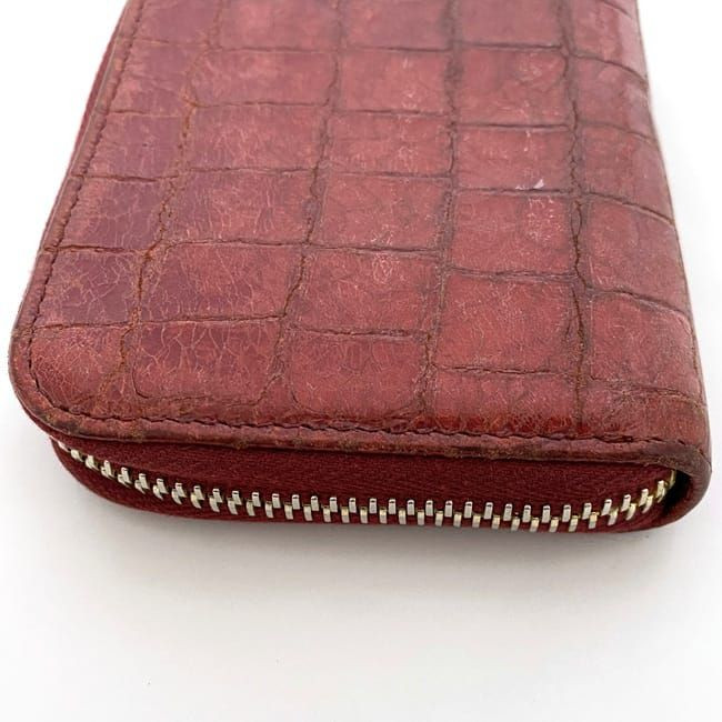 Miumiu Coin Case Ec-22044 Red Purse Leather 197A Miu Vintagezipper