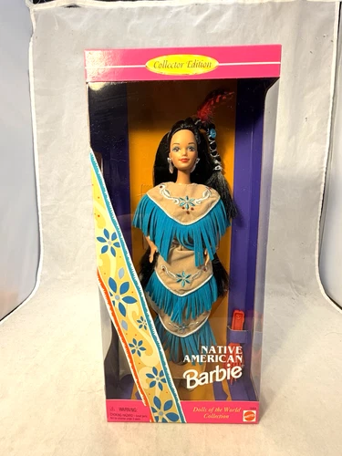 Vintage 1996 Mattel Dolls of the World “Native American Barbie” #15304 *NRFB*