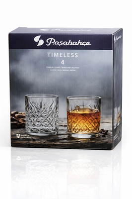 Pasabahce Gläser Set NEU Timeless 4teilig Trinkglas Whiskeyglas Gastronomie