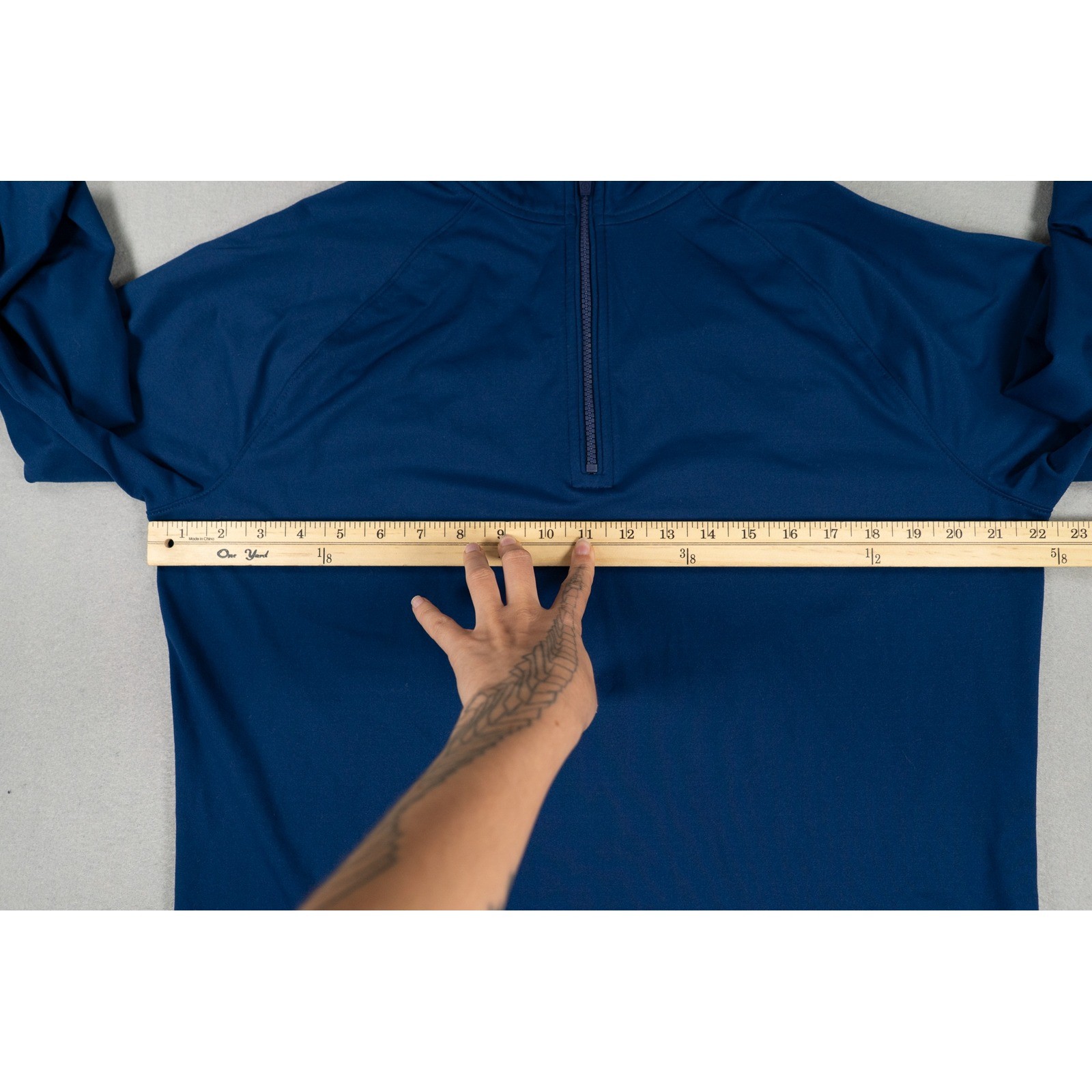 Stitch Mens Quarter Zip Pullover Performance Golf Shirt Navy Blue Size M image 6