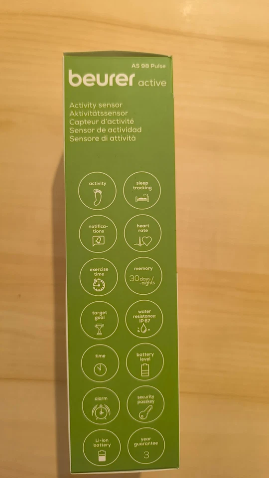 Beurer AS 98 Fitness-Tracker Uni Schwarz Aktivitätssensor Smartwatch - Bild 4 von 4