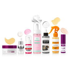 Skincare Routine Set - Facial Care Kit with Cleanser, Serums, Balm Eye Patches