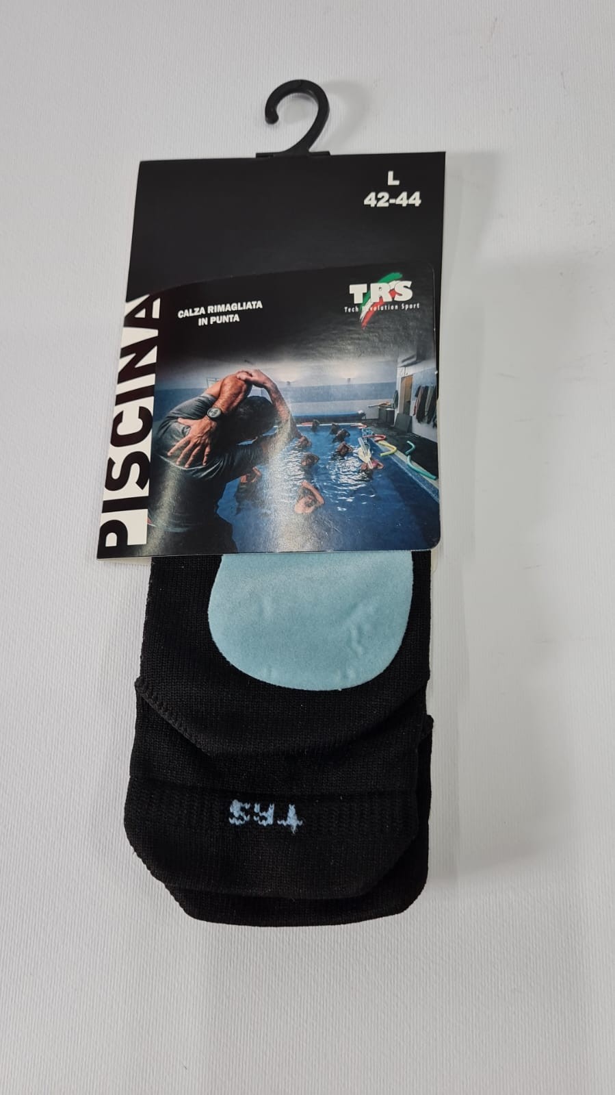 TRS Calze Unisex da Piscina Antiscivolo GRIP PISCINA - NER (Nero)