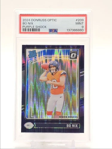 BO NIX 2024 DONRUSS OPTIC RATED ROOKIE PURPLE SHOCK RC PSA 9 Q5786