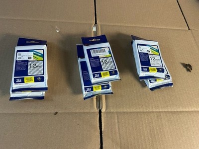6 X Brother P-Touch TZe Bandkassette 12 mm x8 m schwarz  transparentem LAMINATED