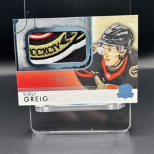 2023 Upper Deck The Cup Rookie Rink Gallery Ridly Greig 24/35 Patch RC Rookie