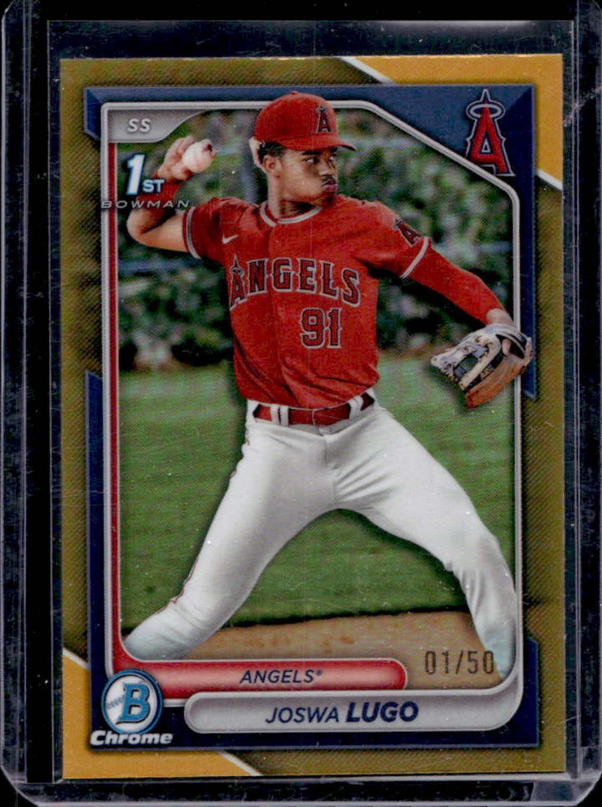 2024 Bowman Chrome Joswa Lugo Gold Refractor 1st #1/50 Angels