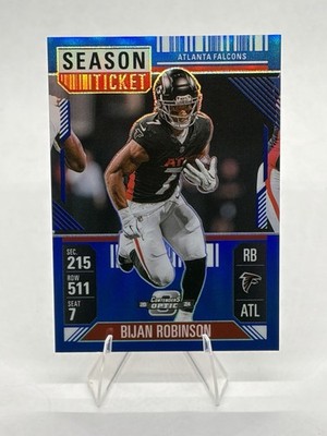2024 Panini Contenders Optic - Season Ticket Bijan Robinson #4 Blue Prizm /99