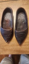 Antique Pair of Hand Carved Dutch Wooden Shoes
